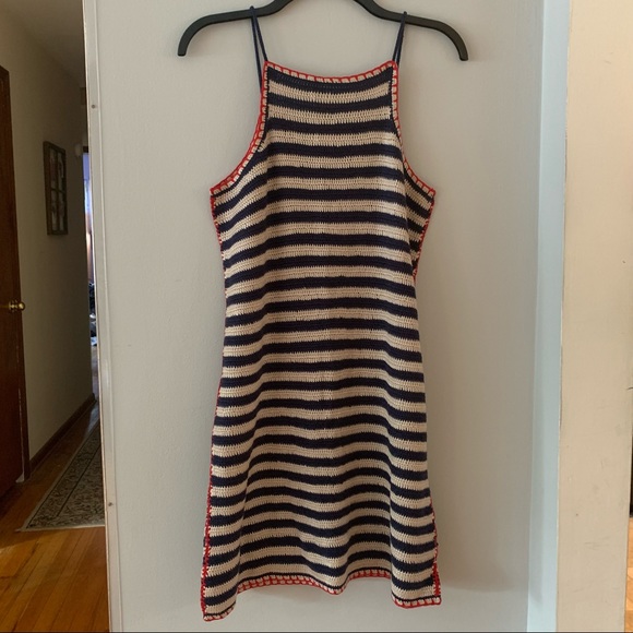 lovestitch Dresses & Skirts - Francesca’s Lovestitch Crochet Striped Dress